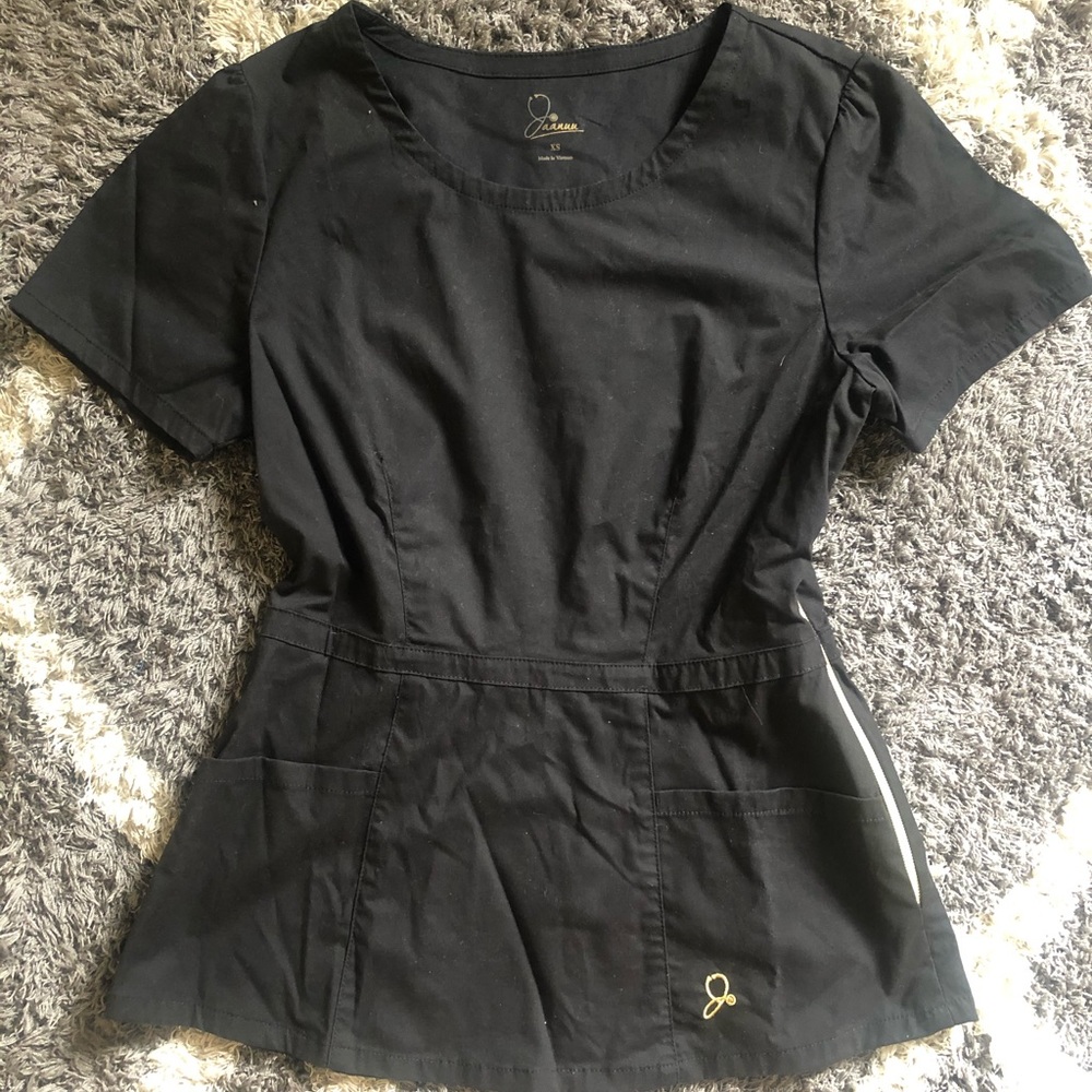 Jaanuu Black Scrub Top SCRUBS